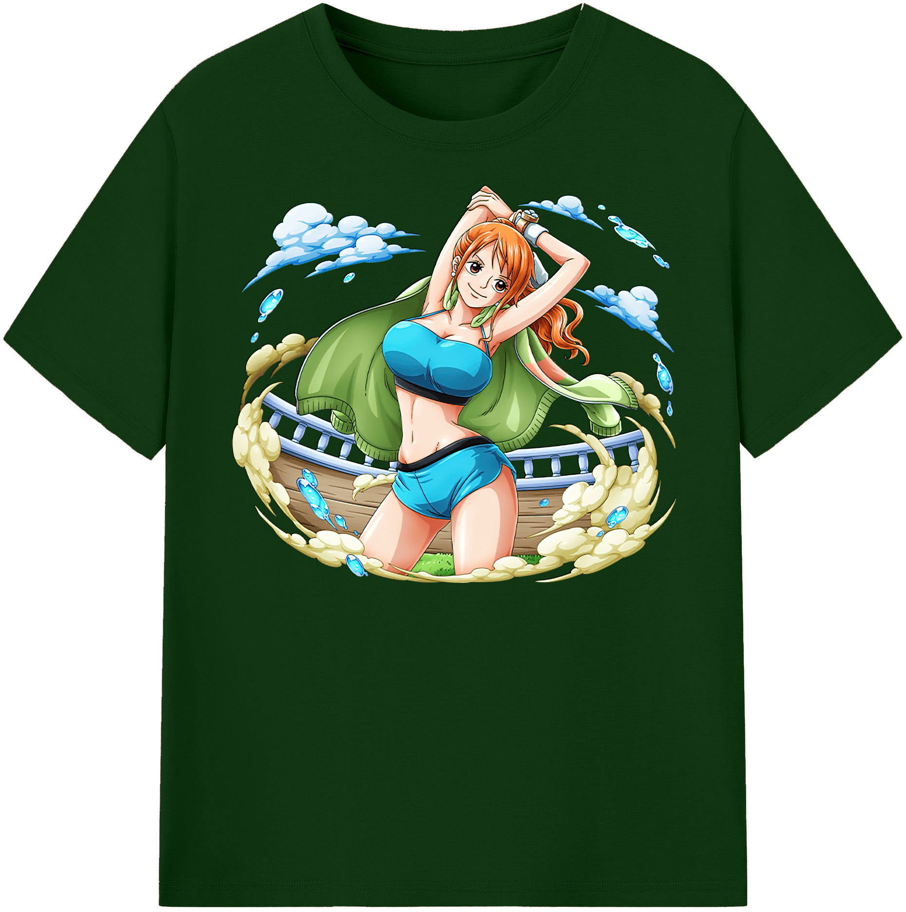 ワンピース ナミ ONE PIECE Nami 綿100％半袖Tシャツ（フロントプリント）